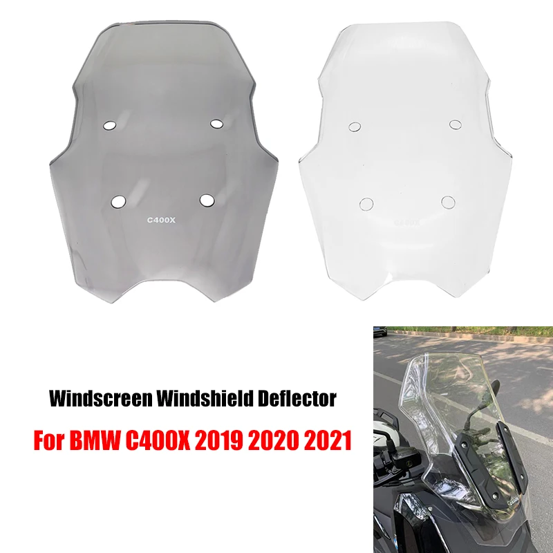 

Motorcycle Windscreen Windshield Deflector Protector Wind Screen For BMW C400X C400 X C 400X 2019 2020 2021 Transparent & smoke