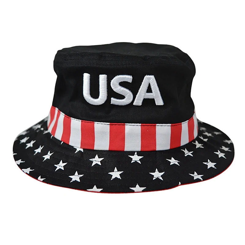 Панама шляпа для женщин и мужчин с вышивкой в виде букв солнцезащитная Кепка с защитой от ультрафиолетового излучения хлопковая кепка для путешествий и спорта американский президент аксессуары