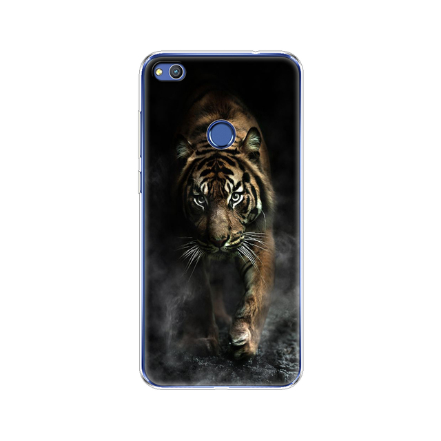 phone case for huawei honor 8 lite soft tpu silicon back cover 360 full for honor 8 liteprotective printing clear coque