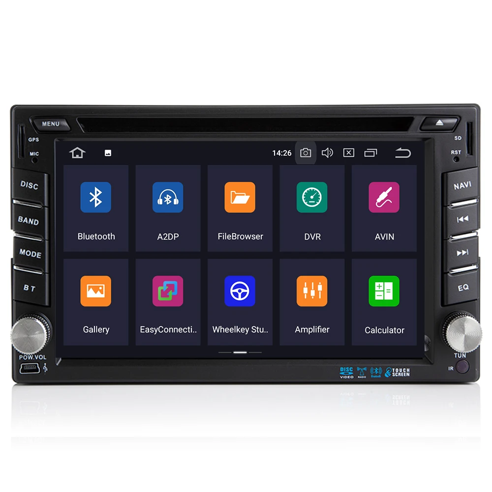 Excellent Octa Core RAM 4G ROM 64G 2 Din Android 9.0 Car Audio Stereo Radio With GPS WiFi Universal GPS Navigation Video Head Unit 1