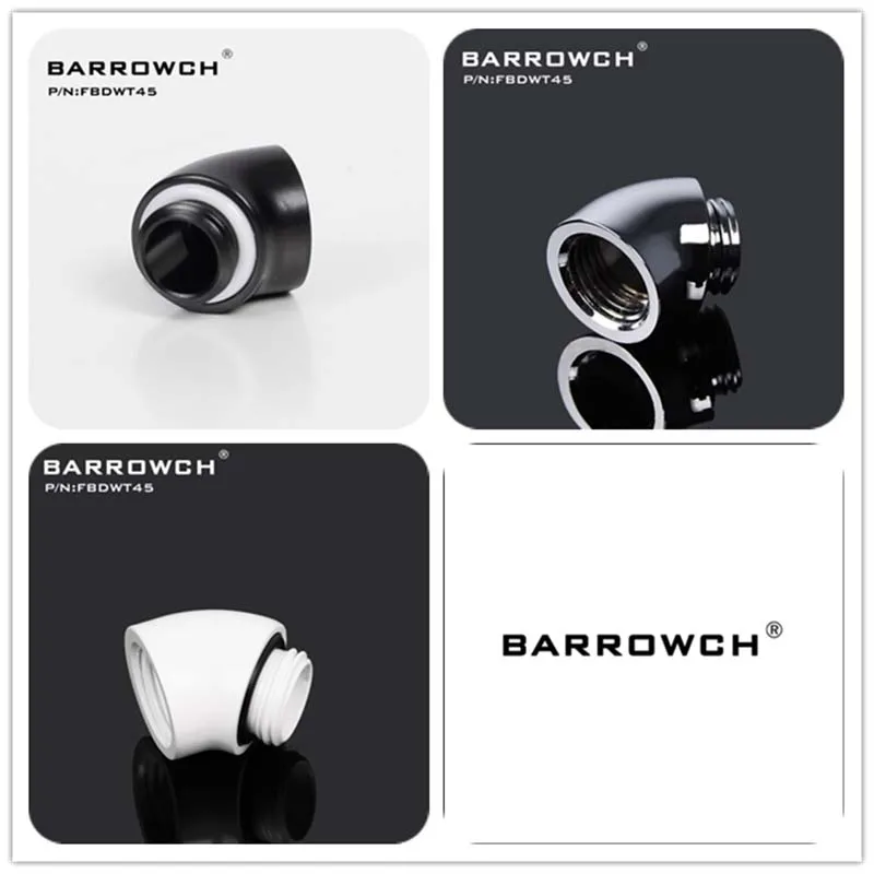 Barrowch Pc Water Cooling Fittings 45 Degree Tube Connector Pipe