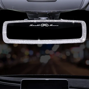 

Rhinestone Car Interior Rearview Mirror Decor Charm Crystal Bling Diamond Ornament Rear View Mirror Auto Interior Accessories
