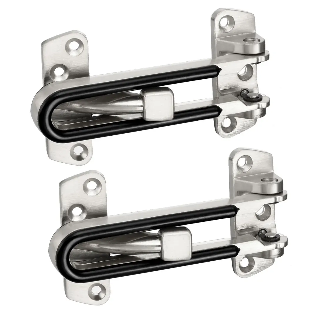 

uxcell 1/2pcs Swing Bar 3.94"/4.13"/4.53" Bar Length Lock for Hinged Swing Secondary Security Lock Zinc Alloy