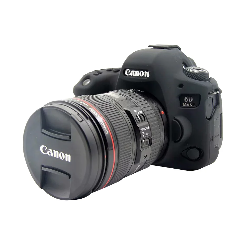 TENENELE Мягкий силиконовый чехол для Canon EOS 6D Mark II 2 цвета резиновый защитный чехол для корпуса для Canon 6D2 сумки для камеры аксессуары