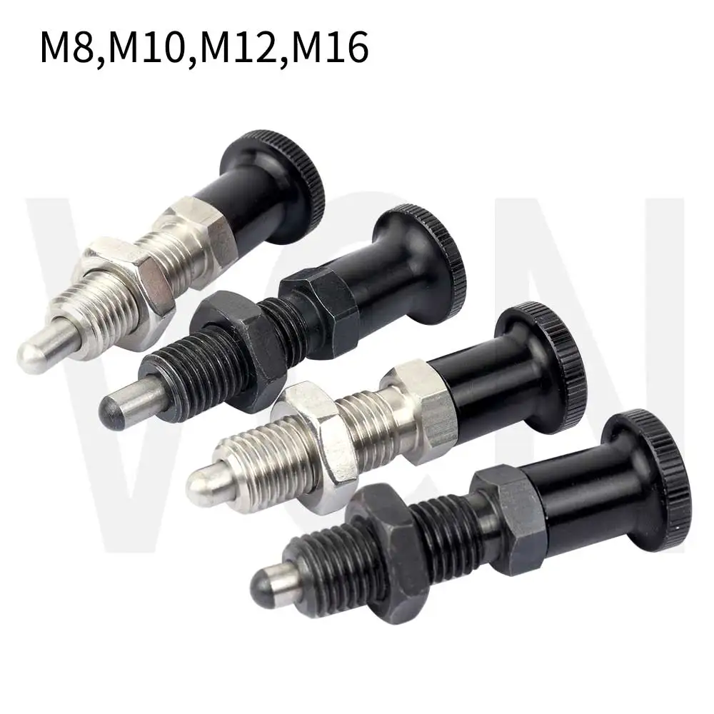 VCN212 VEICHU 롱 인덱스 볼트, 인덱싱 플런저, 잠금 핀, 잠금 스프링 나사, 알루미늄 노브, M8 M10 M12 M16