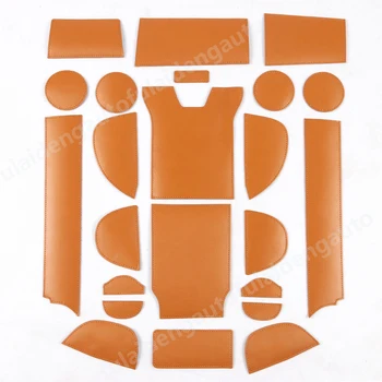 

23pcs PU Leather Non-slip Door Slot Pad Cup Holder Mats For Lexus RX350 RX450H 2016-2019 Car Accessories