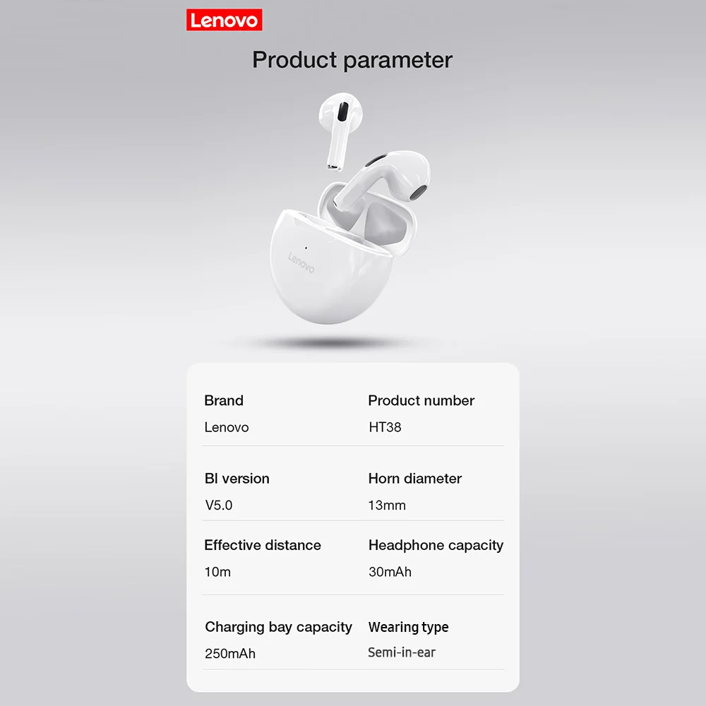 Lenovo HT38 TWS Wireless Earphones 