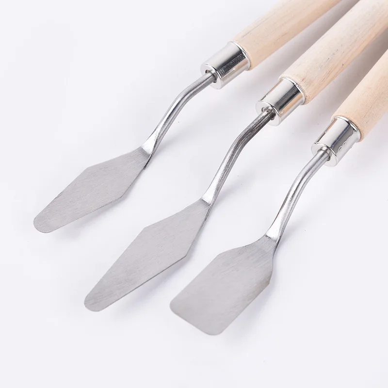 Professional Stainless Steel Spatula Drawing Palette Knife for Oil Painting Artist Oil Art Tools School Supplies 1 set of school sketch wipers sketch erase rub tools sketch artist drawing tools
