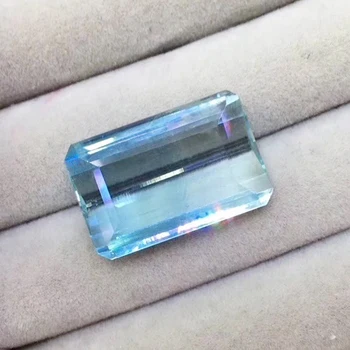 

Natural Aquamarine Two color Exquisite Cut 21.58ct Specifications 21.8*14.2*7.9 mm