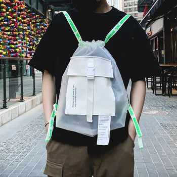 

2020 Summer New Transparent PVC Backpack Female Cool Outdoor Waterproof Travel Backpack
