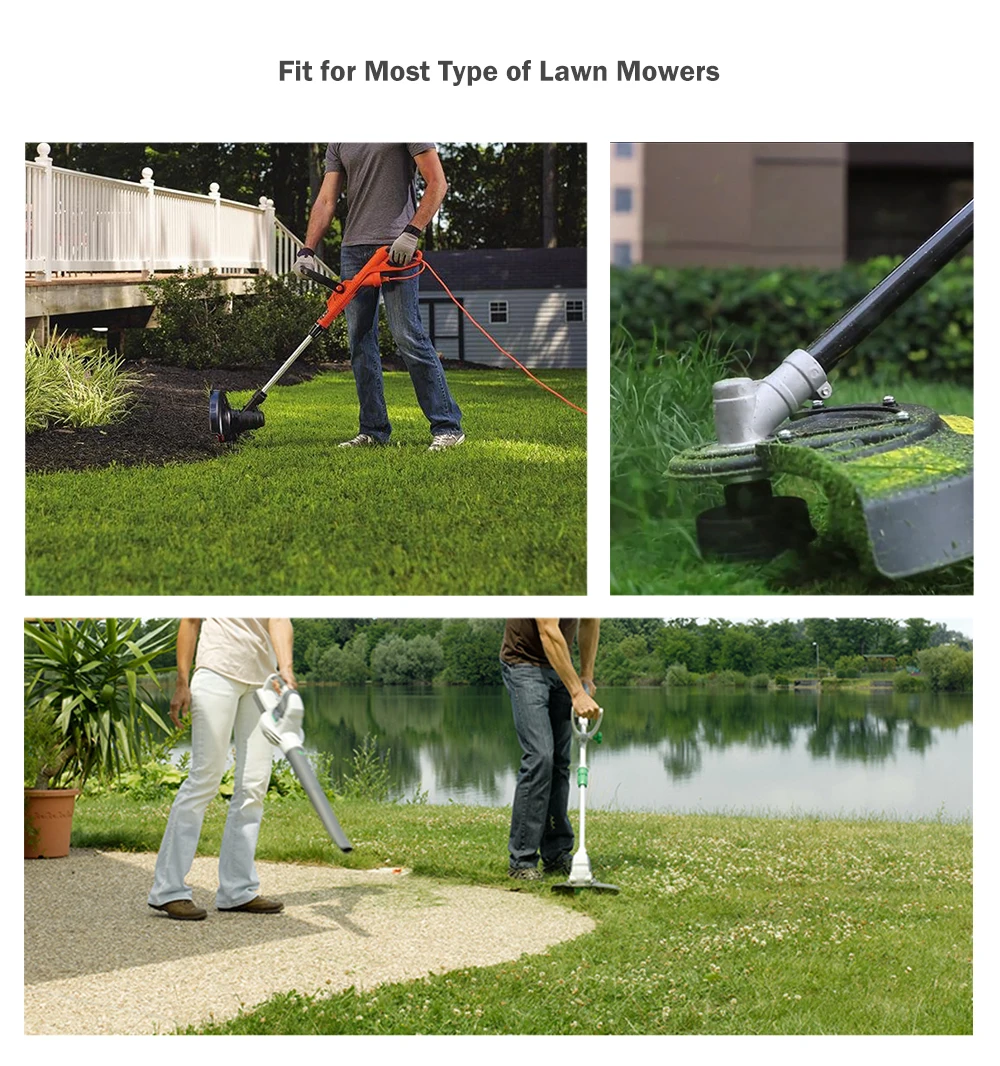 Grass Trimmer Head Nylon Line Cutter With 4 Mowing Rope For Garden Lawnmower Tools Parts