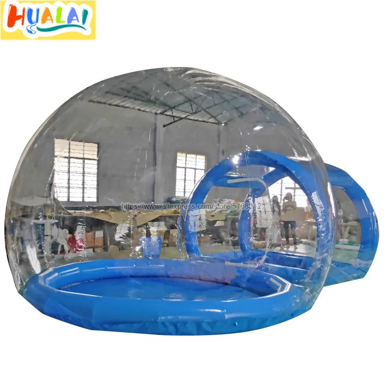 

lager decoration outdoor inflatable bubble tent dome snowflake ball snow globe photo booth clear showroom tent PVC for sale