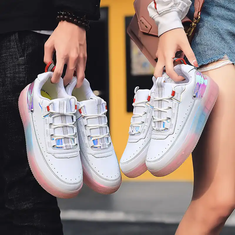 rainbow bottom air force ones