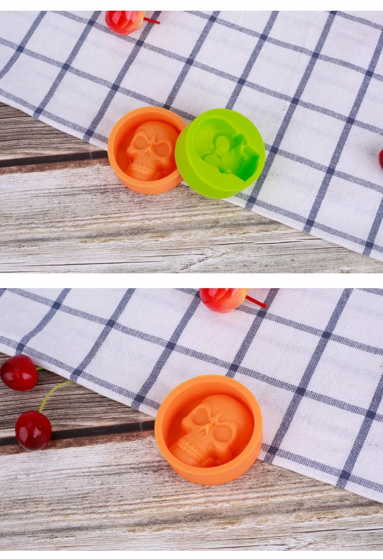 Форма для льда Череп Форма для шоколада лоток для мороженого DIY инструмент для виски винный коктейль кубик льда объемные силиконовые формы