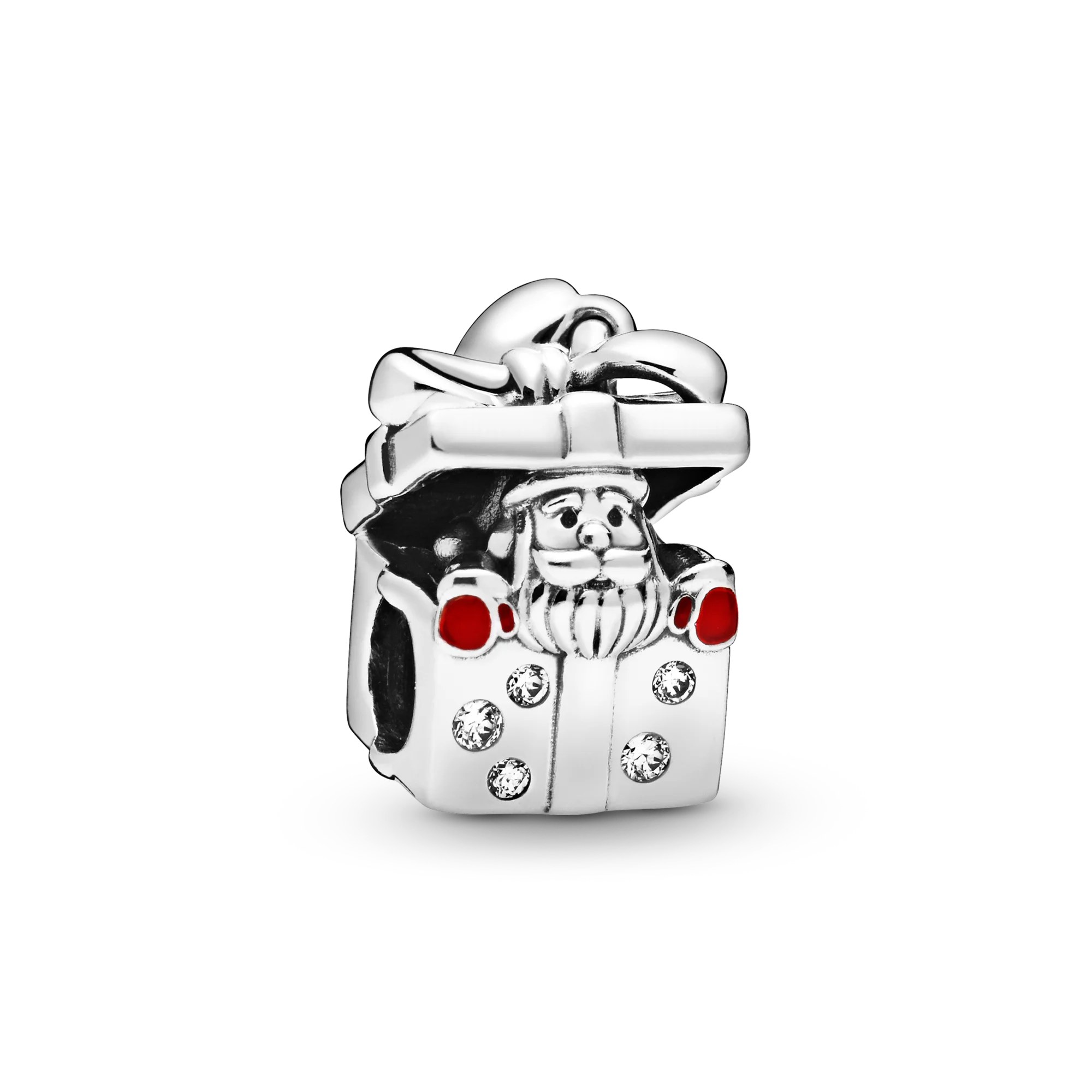 2019 Christmas 100% 925 Sterling Silver Beads Santa In A Giftbox Charm Fit Original Pandora Bracelets Women DIY Jewelry New Gift | Украшения