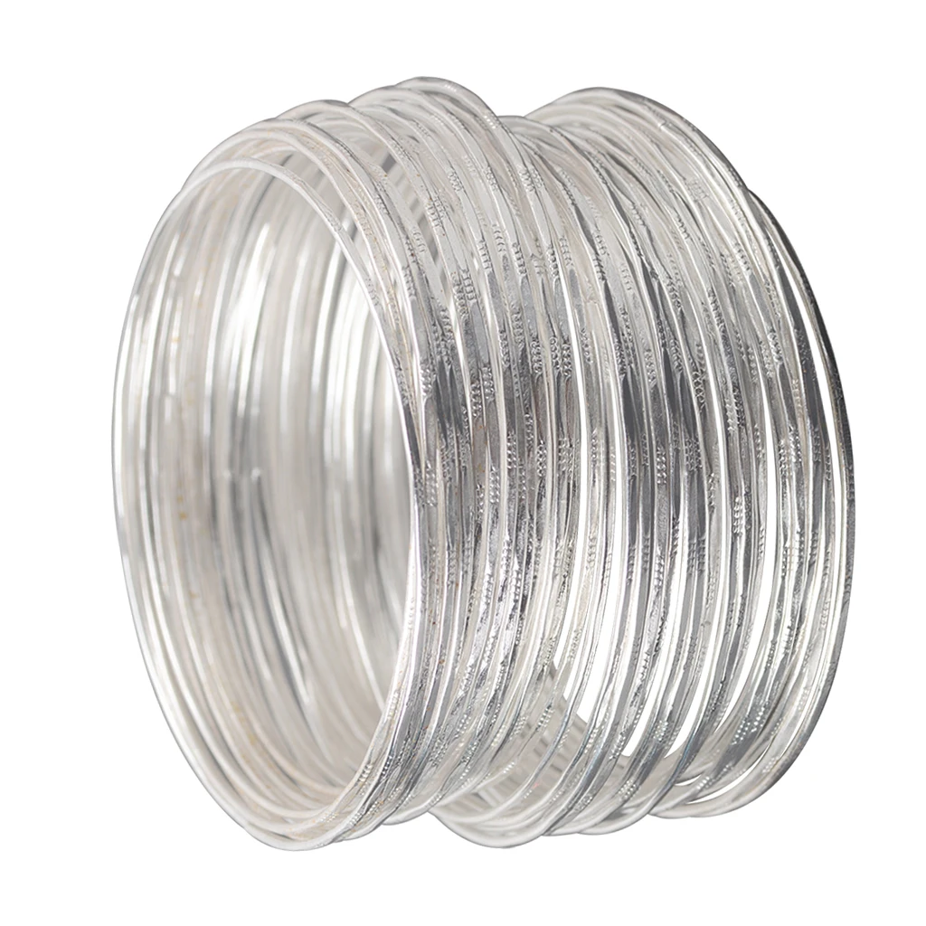 50Pcs Silver Ultra Thin Hoop Bracelet Cuff Bangle Wristband For Women Girls fashion jewelry fashion bracelet