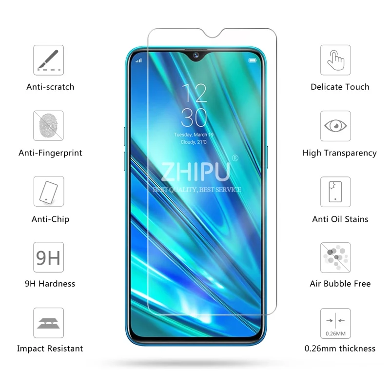 Закаленное стекло для OPPO Realme 5 Pro 3 2 1 C2 C1 3i U1 X защитная пленка 2.5D 9H закаленное стекло для Realme 5/5 Pro