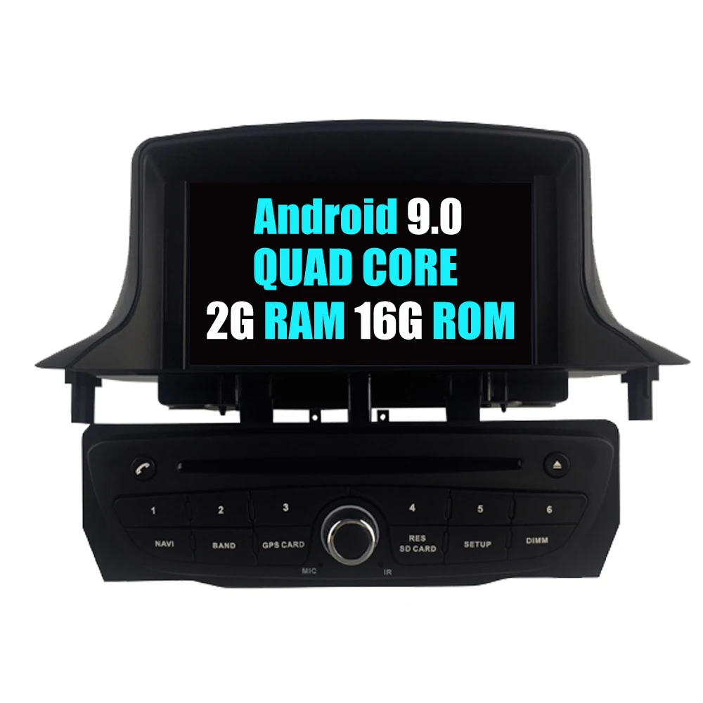 Автомобильный мультимедийный плеер RoverOne для Renault Megane III 3 Fluence Android 9,0 Восьмиядерный Авторадио gps стерео медиа система - Цвет: PX30 Android Black