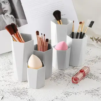 

High Quality 3 Lattices Cosmetic Make-Up Brush Storage Box Holder Table Organizer Make Up Tools Pen Rack Office Kitchen Bedroom
