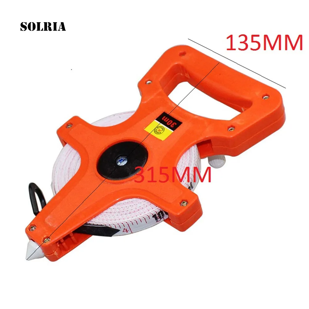 

30M Meter Open Reel Tape Measure Inch Construction Measure Tool Scale Impact Resistant Fiber Glass Reel Insert Measure Tools
