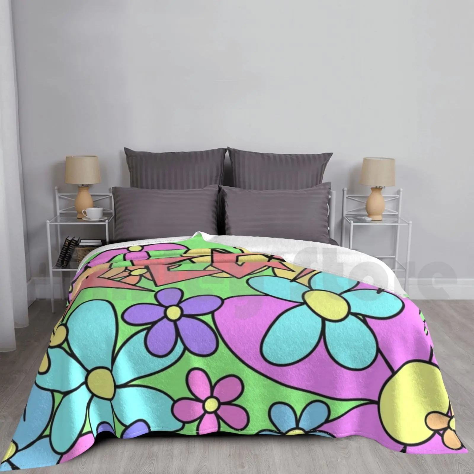 

Spring Has Sprung Blanket Super Soft Warm Light Thin Skegss Spring Has Sprung Spring Flower Skegss Band