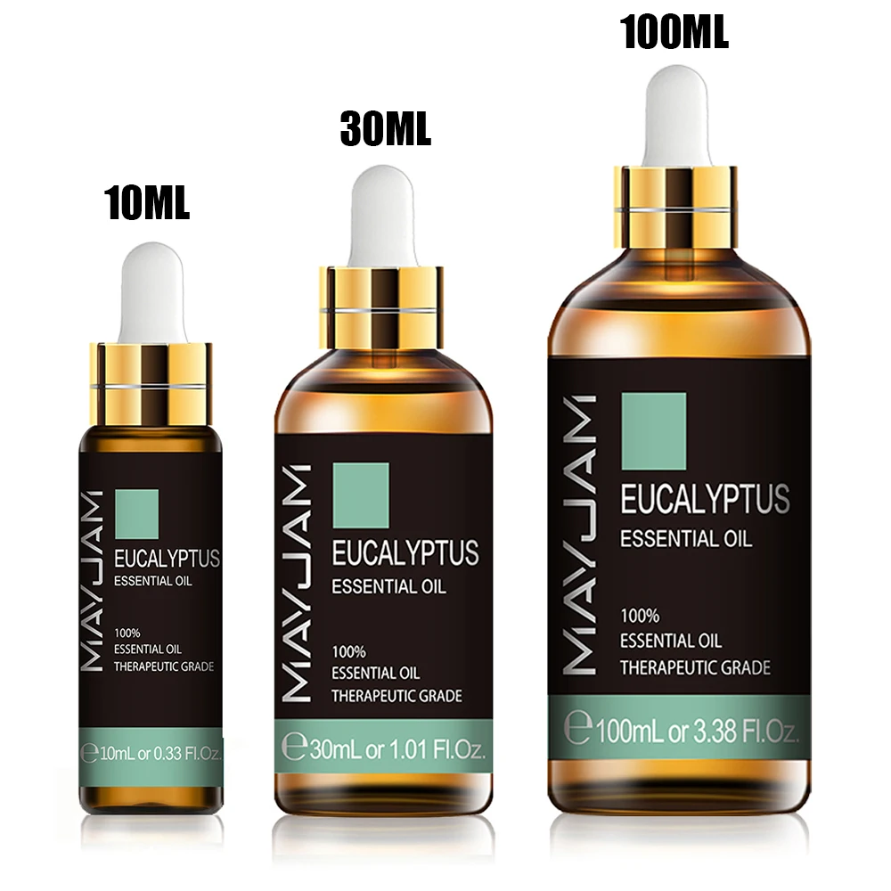 

10/30/100ml with Dropper Eucalyptus Lavender Mint Sandalwood Tea Tree Geranium Pure Essential Oil Diffuser Natural Aroma Oil