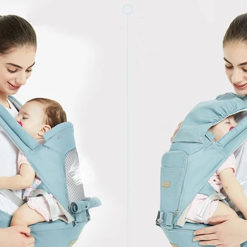

Ergonomic Baby Carrier Backpack Baby Sling Wrap Carrying Waist Hipseat for Travelling 0-36 Months Front Facing Kangaroo Sling