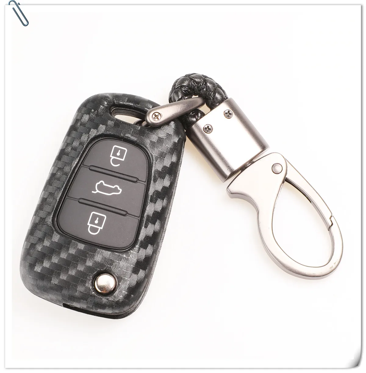 Keyforkess custodia protettiva per chiave in Silicone in fibra di carbonio per Kia K2 K5 Sportage Sorento Hyundai i20 i30 i35 iX20 iX35 Solaris Verna - H117d38f044b74af4b44f0d1b3673c28cH