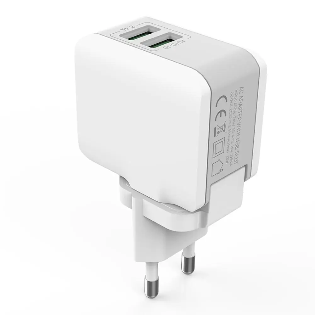 Двойное зарядное устройство USB, 5 В, 2,4 А, быстрая зарядка, настенное зарядное устройство, адаптер, EU, US, UK, вилка для мобильного телефона, для Iphone, Ipad, Mini, samsung, Xiaomi