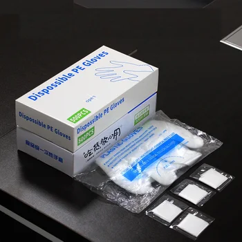 

Disposable gloves 500 PE gloves kitchen plastic gloves oil-proof waterproof outdoor party supplies barbecue cooking gloves