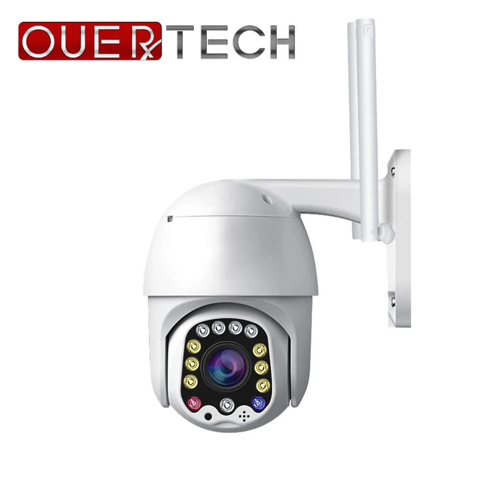 Уличная IP-камера OUERTECH с датчиком движения 2 МП Wi-Fi 4-кратный цифровой зум двойная