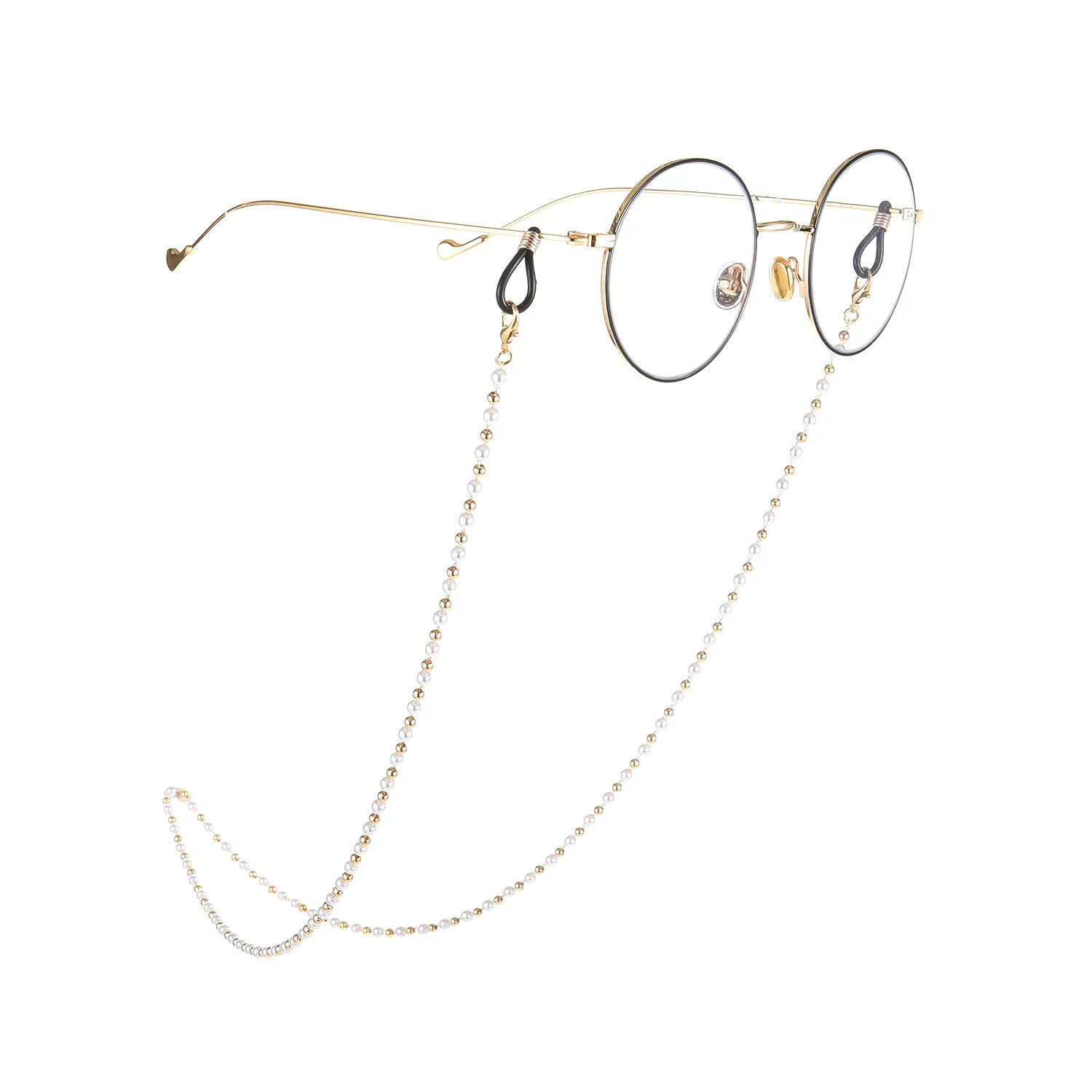 

Europe And America Accessories Simple Single Layer Copper Pearl Pure Chain Glasses Chain Women's Fashion Elegant Glasses Accesso