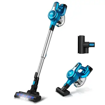 

Cordless Vacuum Cleaner 23Kpa 250W Brushless Motor Stick Vacume,2ES6A Up to 40 Mins Runtime 2500mAh Rechargeable Battery, 5-in-1