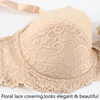 PariFairy Floral Lace Cover Cotton Lined Bra Sexy Bh Push Up Underwear Women Sheer Bras Female Brassiere Lingerie ► Photo 3/6