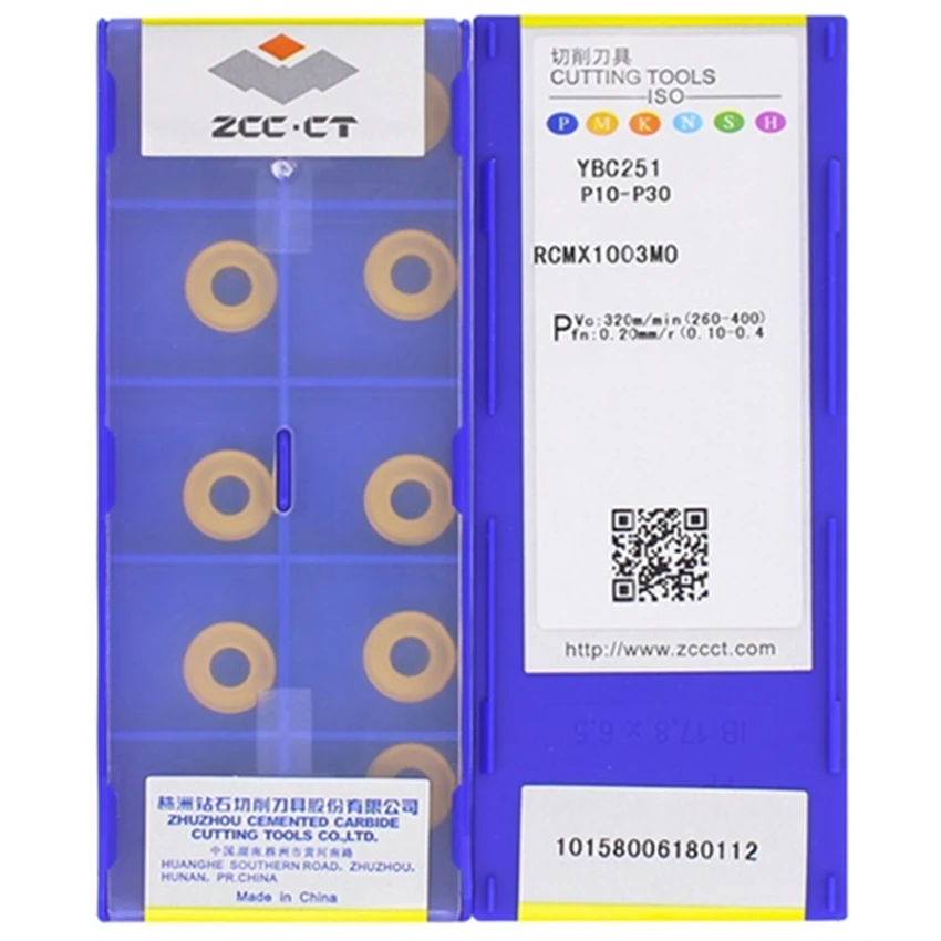 ZCC.CT RCMX1003MO YBC251/RCMX1204MO YBC251/RCMX1606MO YBC251/RCMX2006MO YBC251 CNC carbide inserts 10PCS/BOX | Инструменты