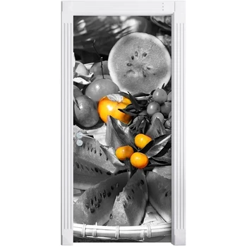 

DIY Door Sticker Self Fruit Orange Colorful Adhesive Decal Home Decor Paper for Living Room PVC Waterproof 3D Print Photo Art