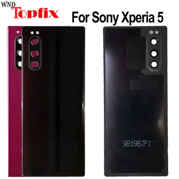 

New Glass Battery Housing Door Back Cover Case For Sony Xperia 5 Battery Cover Housing 6.1" For Sony 5 Battery Cover J9210
