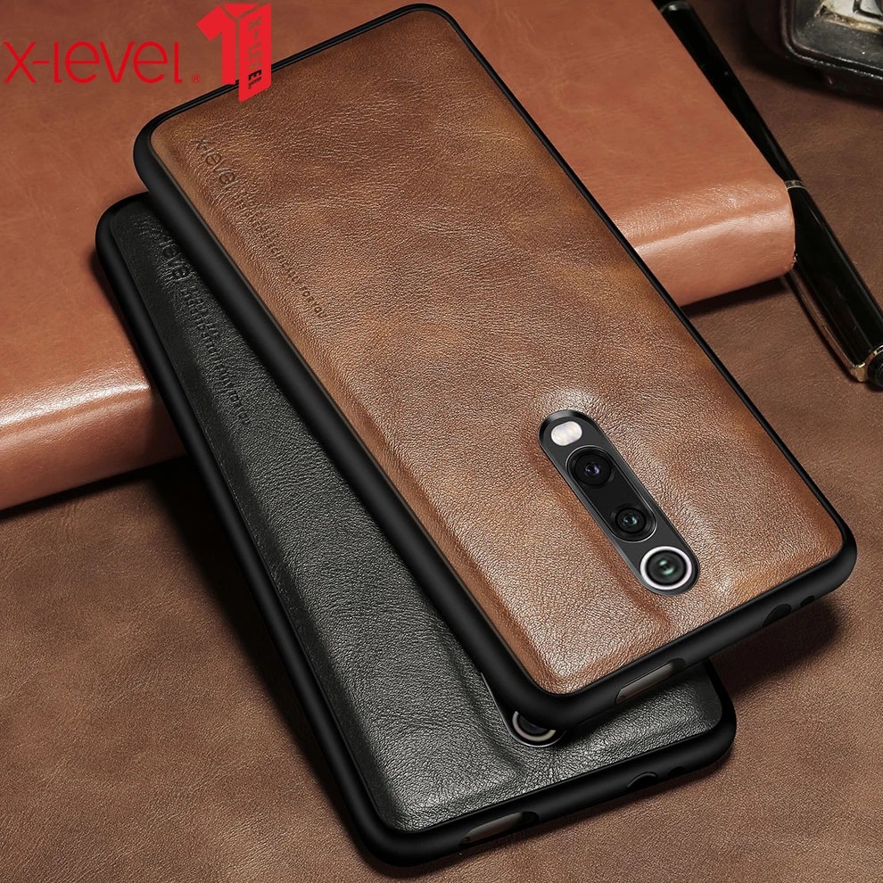 

X-Level Leather Case For Xiaomi Redmi K20 Pro Soft Silicone Edge Back Phone Cover For Xiaomi Mi 9T 9T Pro Case K20