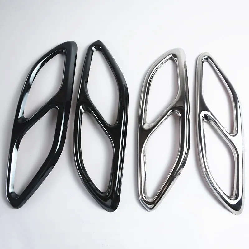 Car Styling Stainless Steel Automobiles Tail Throat Stickers Cover Trim For Mercedes Benz CLA C118 Exhaust Pipe Accessories car stickers