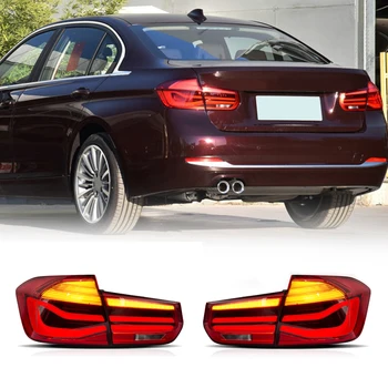 

1 Pair LED Sequential Tail Lights RHD Rear Light Fit for 2012-2015 3-series saloon F30 F35 F80 M3 316i 318i 320i (red+white)