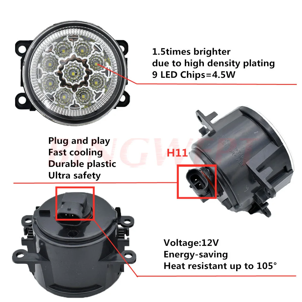 ڵ Ȱ LED  Ȱ   DRL 12V,    Ŭ ݷ Ʈ ް 2/3 ġ ī , 2 