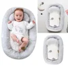Portable Baby Nest Bed Crib Removable Washable Protect Cushion with Pillow Crib Travel Bed Infant Toddler for Newborn Baby Bed 1