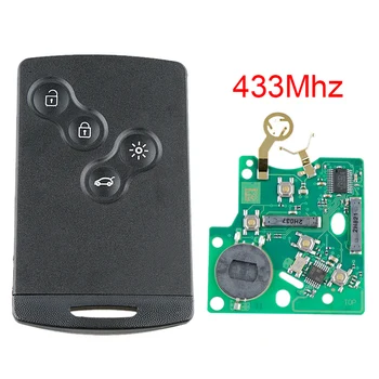 

Remote Car Key Replacement 433Mhz 4 Button Remote Car Key Fob with PCF7952 Chip Fit for Renault Megane Scenic Laguna Koleos Clio