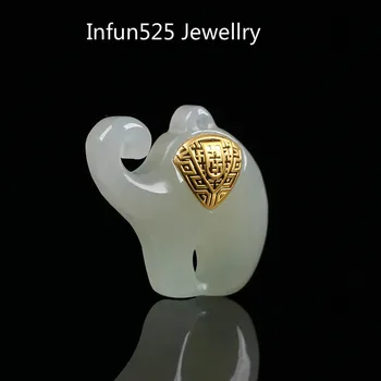 

Estate Vintage Gold Tone Textured Elephant Trunk Up Pendant Necklace Good Luck