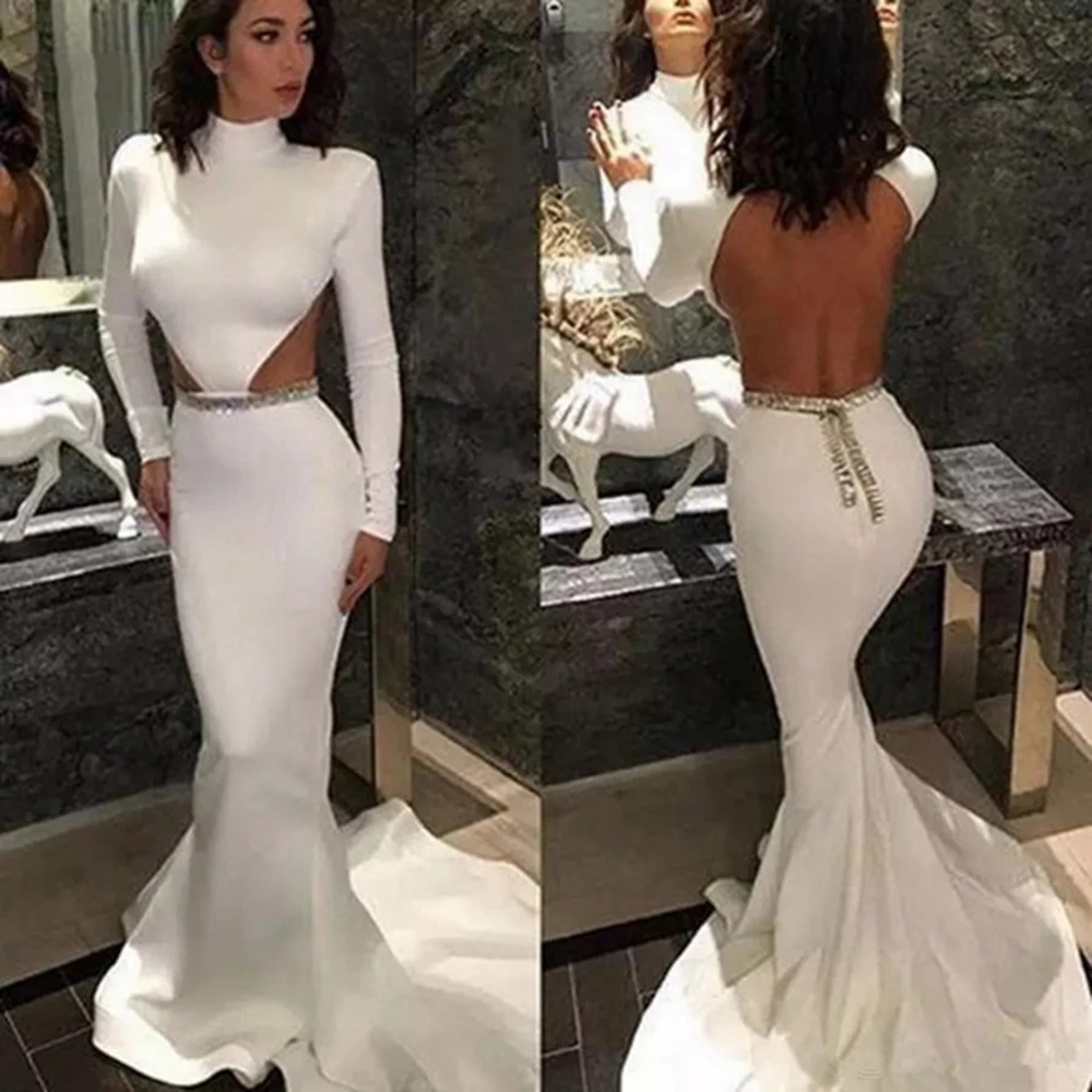 sexy white formal dress