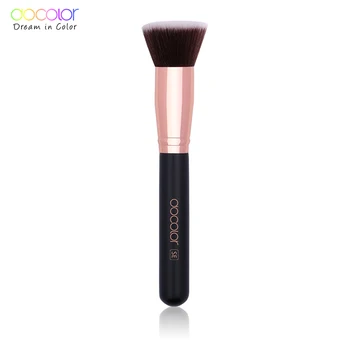 

Docolor Makeup Brushes Powder Foundation Highlight Fan Makeup Brushes Wooden Handle Professional Make up Brushes For Beauty