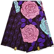 Африканская ткань с принтом, 6 ярдов, африканская ткань,, африканская Анкара, воск, мягкие принты, ткань высокого качества, 40*40 Пряжа для платья