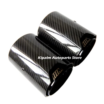 

2PCS Real Carbon Fiber Black Exhaust Pipe Muffler tip For BMW M Performance Exhaust M2 F87 M3 F80 M4 F82 F83 M5 F10 M6 F12 F13