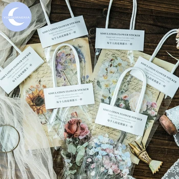 

YueGuangXia Floral Garden Flower Stickers Diary Planner Decorative Scrapbooking DIY Home Suitcase Children GIft Stickers 10pcs