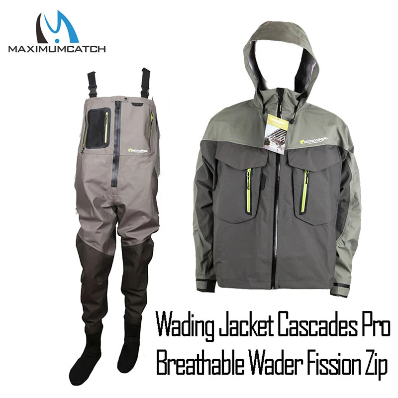 Sale Maximumcatch Outdoor Stocking Foot Light Weight Breathable Fly Fishing Wader Waterproof Wading Pants Fishing Wader Jacket 25